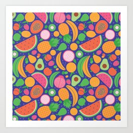 fruits pattern Art Print