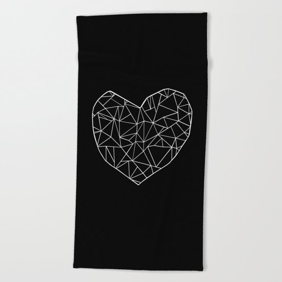 Abstract Heart Beach Towel