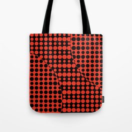 Red and Black Background Tote Bag