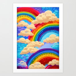 Crochet Rainbows Art Print