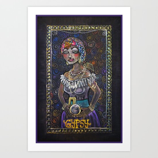 Gypsy Chalkboard Art Print Art Print