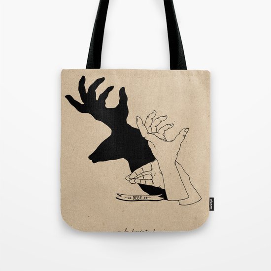 Hand-shadows Tote Bag