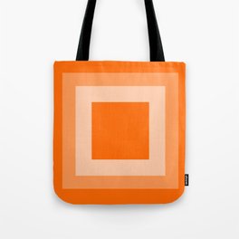 Orange Square Design Tote Bag