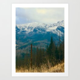Tatra mountains in clouds Art Print