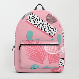 Playa' - memphis retro neon throwback 1980s tennis pattern squiggle pop art sport full court action Backpack | Abstract, Curated, Pattern, Sports, Pop Art 