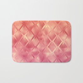 Cute Pink Shells Pattern Bath Mat | Gradientpink, Pinkshells, Orangepattern, Shells, Graphicdesign, Roegold, Pattern, Gradient, Rosegoldpattern, Colorfulpattern 
