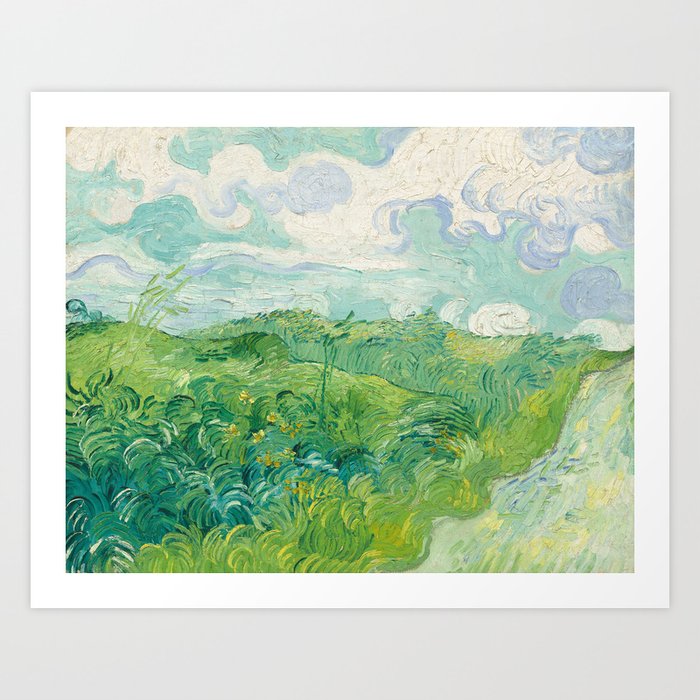 Van Gogh - Green Wheat Fields, Auvers 1890 Art Print