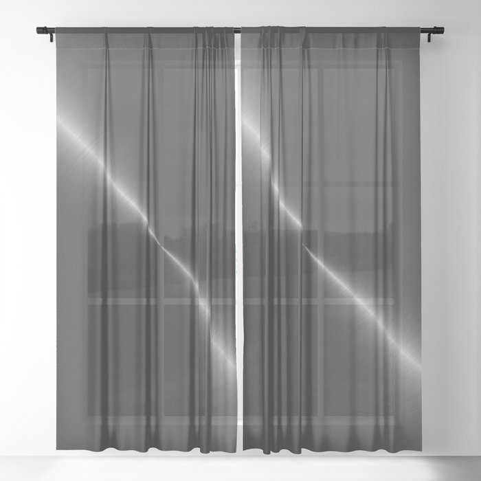 Metallic Bright Polished Steel Sheer Curtain By Podartist Society6