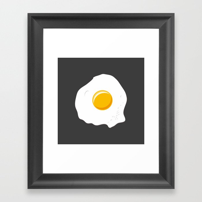 Lonely omelette Framed Art Print