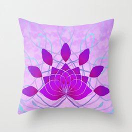 Lavender Romantic Floral light2 Throw Pillow