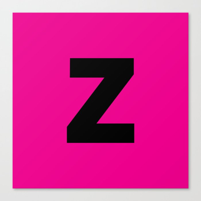 letter Z (Black & Magenta) Canvas Print