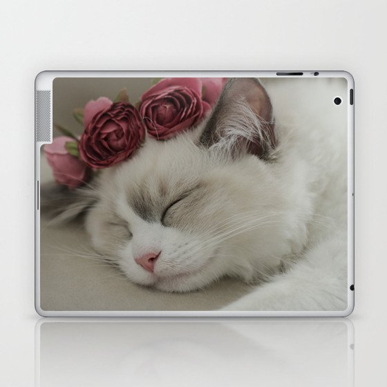 SLEEPY KITTY by Monika Strigel Laptop & iPad Skin