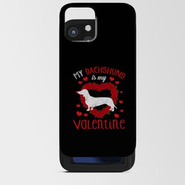 Dog Animal Hearts Day Dachshund My Valentines Day iPhone Card Case