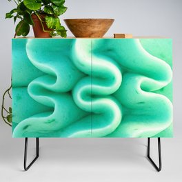 Teal Cupcake Frosting Credenza