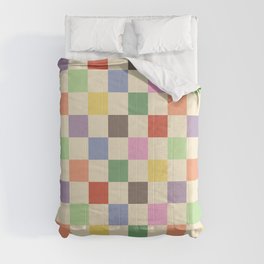Colorful Checkered Pattern Comforter