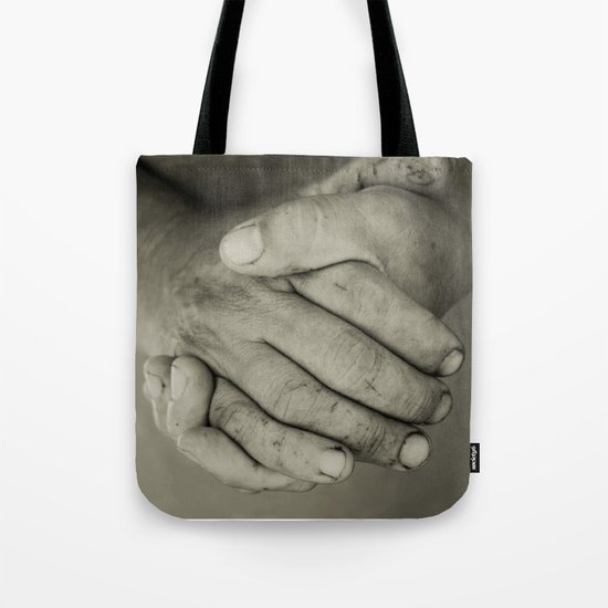 manos trabajadoras Tote Bag