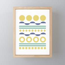 Patterned shape line collection 9 Framed Mini Art Print