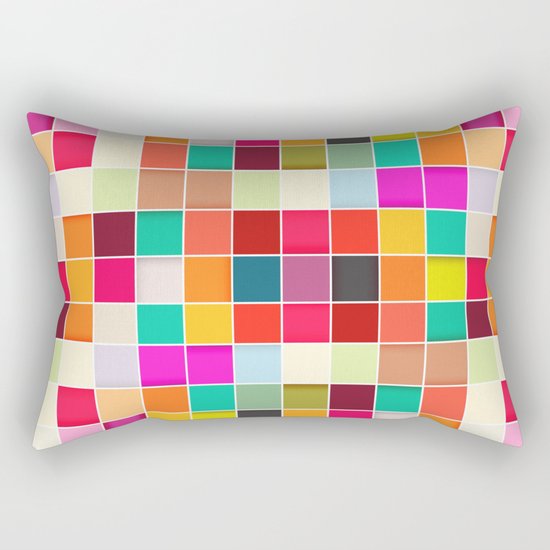 Colorful Rectangles Rectangular Pillow
