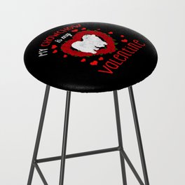 Dog Animal Hearts Day Chowchow My Valentines Day Bar Stool