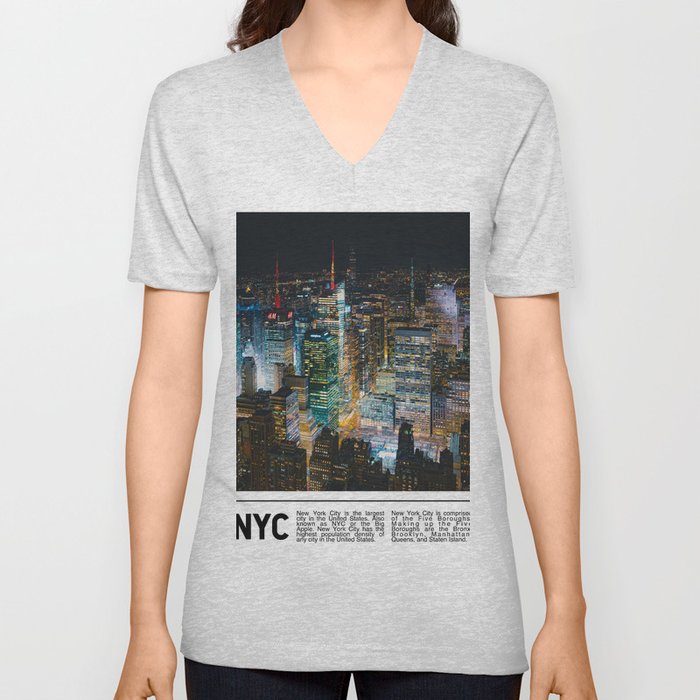 New York City #3 V Neck T Shirt