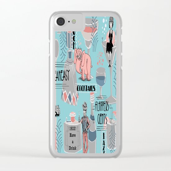 Prohibition Era, Cocktails, Anyone? Clear iPhone Case