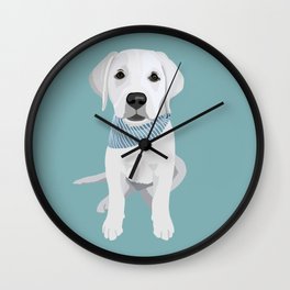 White labrador puppy Finnley Wall Clock