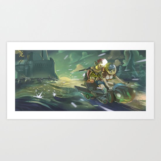 Escape + Pin up Art Print