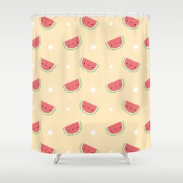Kawaii watermelon Shower Curtain