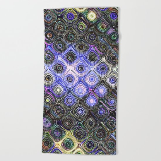 Digital Beads of Glass Beach Towel