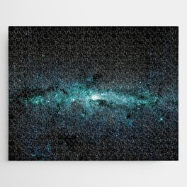 Deep Dark Turquoise Milky Way Core Jigsaw Puzzle