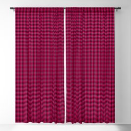 Micro Hot Pink and Black Houndstooth Pattern Blackout Curtain