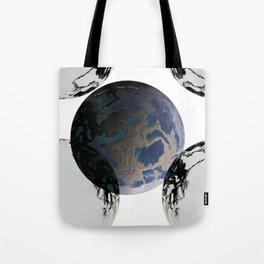 Abstract Blue Planet Tote Bag