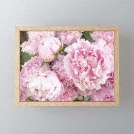 Pink Shabby Chic Peonies - Garden Peony Flowers Wall Prints Home Decor Framed Mini Art Print