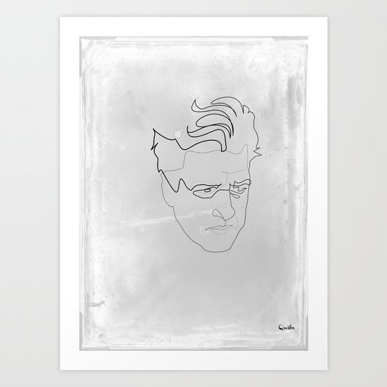 One line David Lynch Art Print