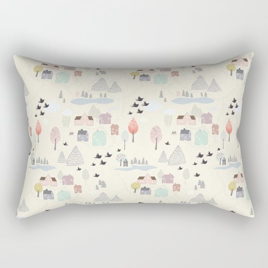 'Den lilla Staden' Rectangular Pillow