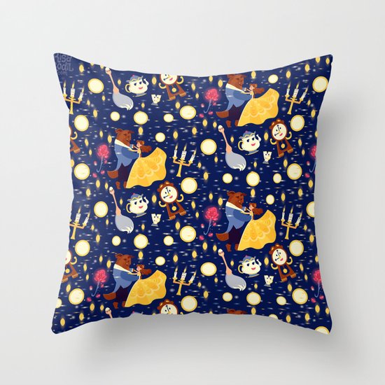 Be Our Guest Pattern Throw Pillow