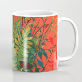 Autumn Floral, Orange an Green Coffee Mug