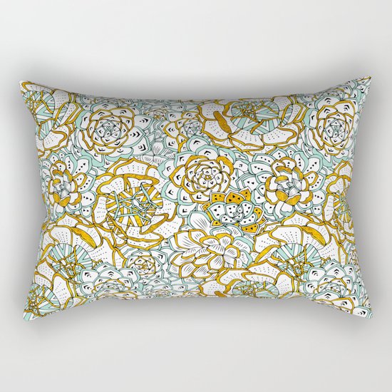 Succulents Garden Rectangular Pillow