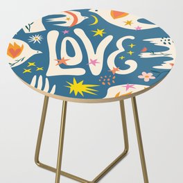 Love and Peace Doves Side Table