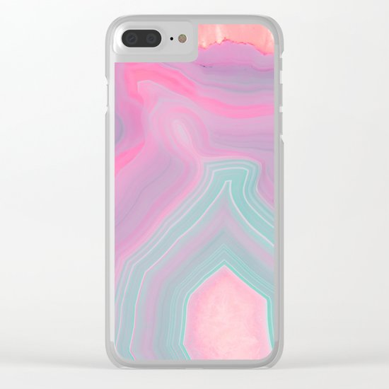 Agate Summer Texture Clear iPhone Case