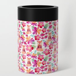 Spring Foxes and Watercolor Flowers Can Cooler