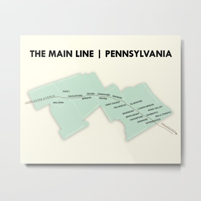 The Main Line, Pennsylvania Metal Print