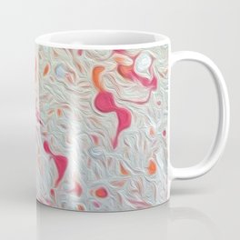 Splatter Pink & Orange on Gray Coffee Mug