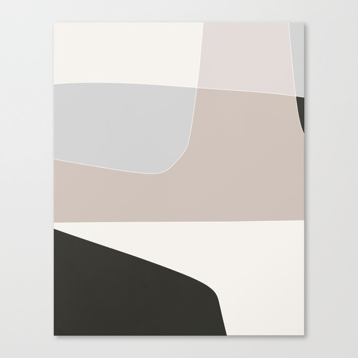 Modern Neutral Tones Pattern Canvas Print