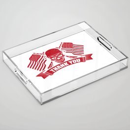 Thank You Soldier Army Acrylic Tray