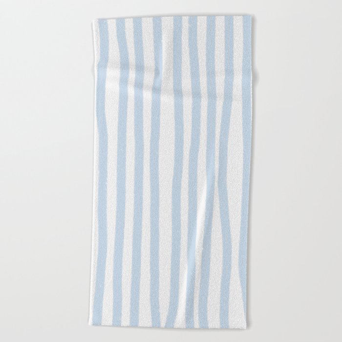 Light Blue Stripes Beach Towel by LaVieClaire Society6