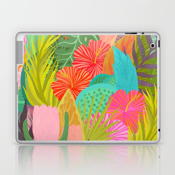 Saturated Tropical Plants and Flowers Laptop & iPad Skin