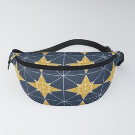 Geometric Gold Star Tiles Fanny Pack