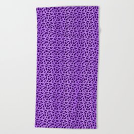 leopard Kitty - purple Beach Towel