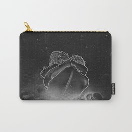 beautifully unfinished b&w. Carry-All Pouch | Night, Drawing, Artwork, Illustration, Black And White, Universe, Stars, Couples, Feeling, Space 